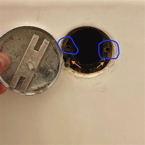 screw on tub overflow cover|Broken screw on overflow pipe